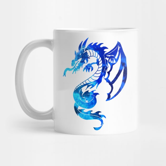 Blue Tribal Tattoo Dragon by ZeichenbloQ